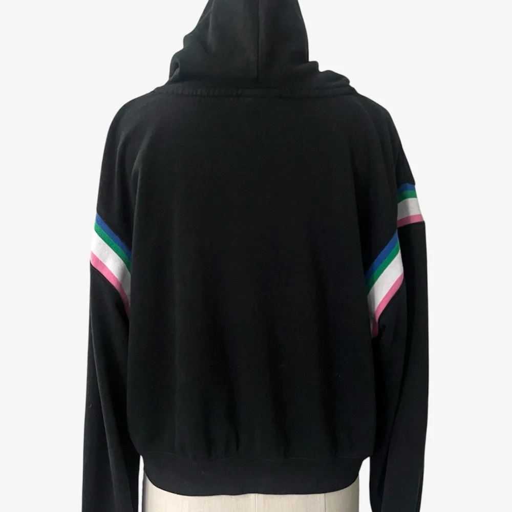Nike Women’s Black Hoodie Cropped Pullover Logo Sweatshirt Small